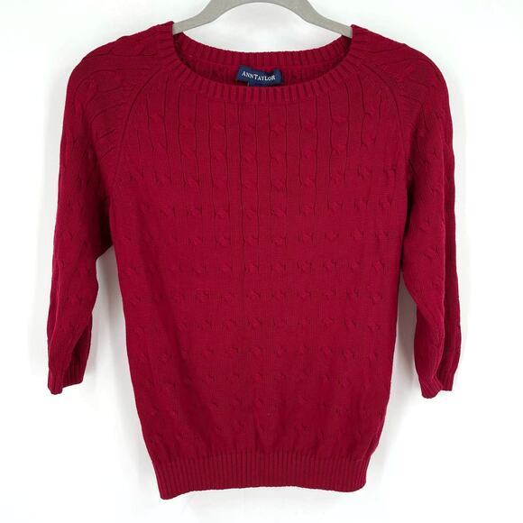 Ann Taylor Silk Blend Sweater Red Small - Picture 5 of 5
